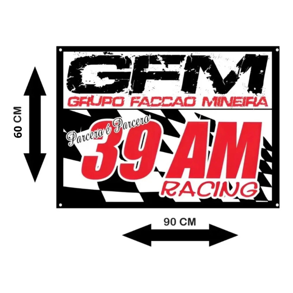 Bandeira GFM Oficial de Pano Branca Tamanho P 90x60cm