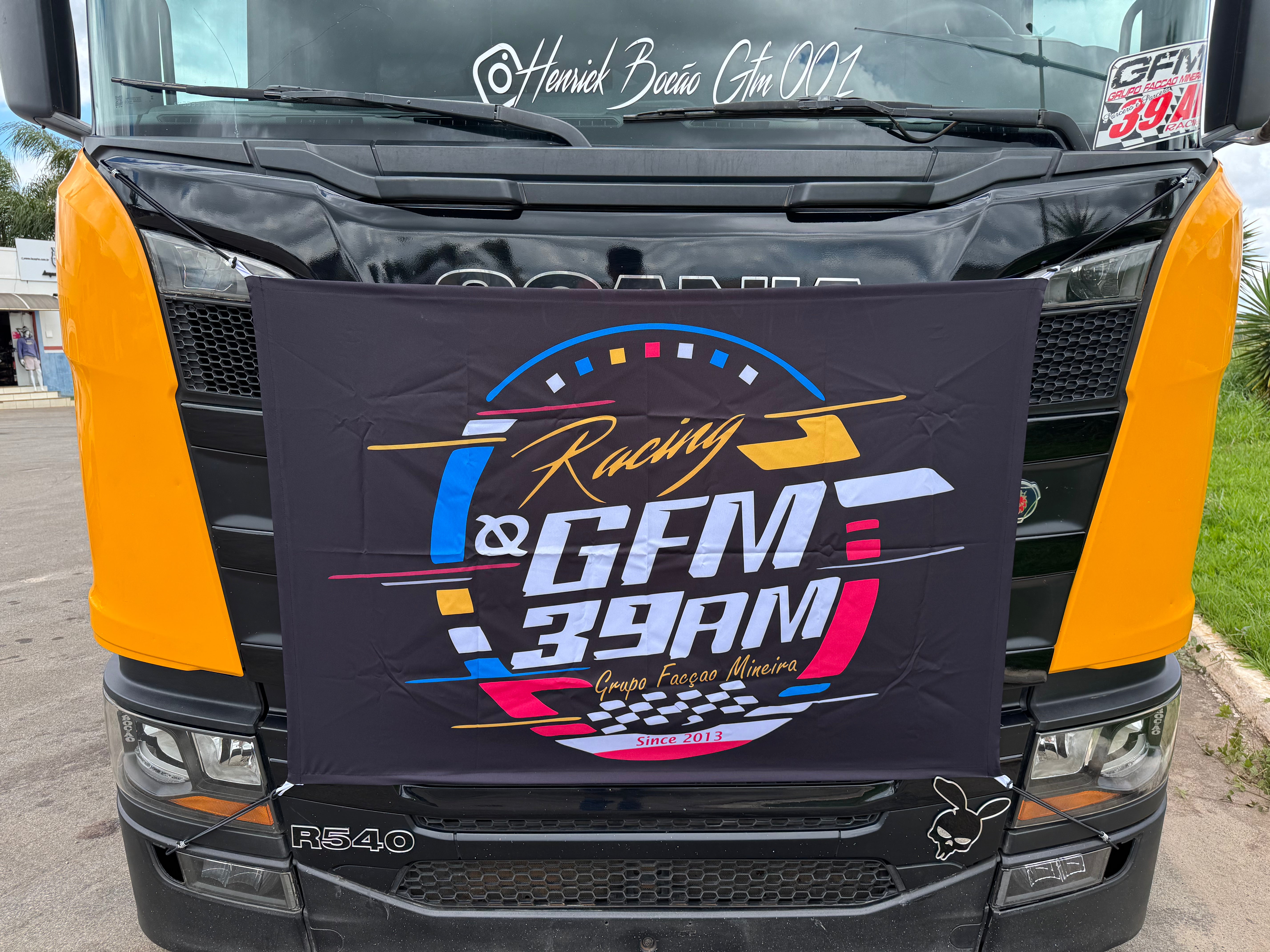 Bandeira Preta GFM Racing de Pano G