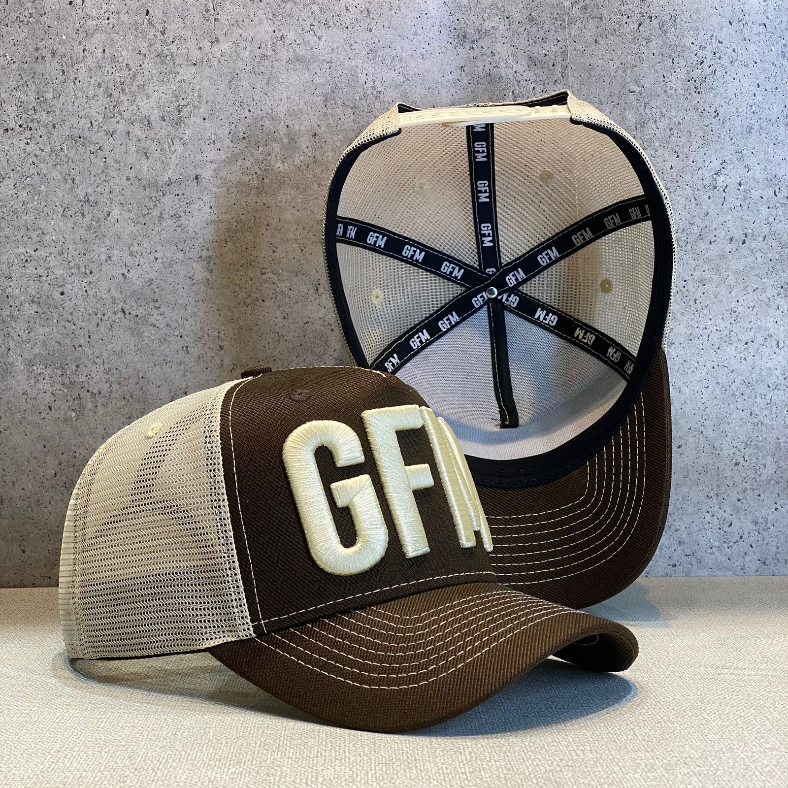Boné de Telinha GFM Alto Relevo Marrom