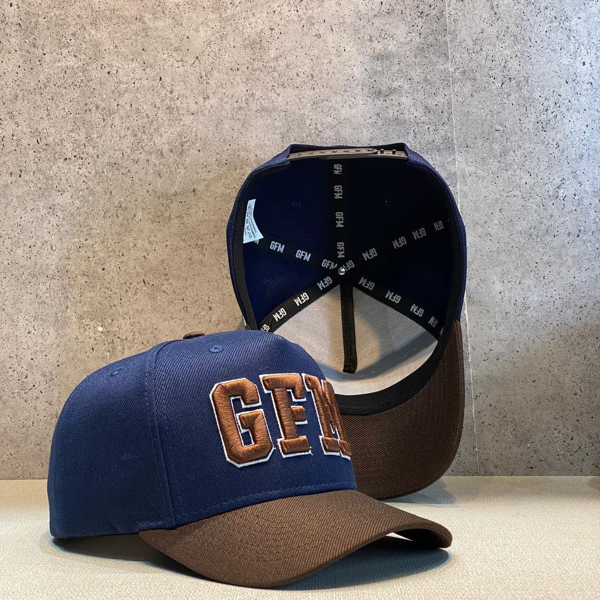 Boné Premium GFM 2 Azul Marinho e Marrom (Edição Limitada)