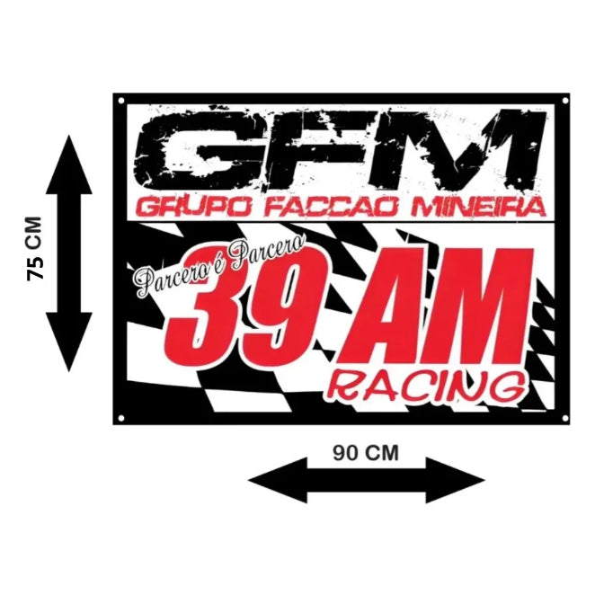 Bandeira Gfm Lona 100x80cm Caminhão Caminhoneiro Flogueiro Oficial