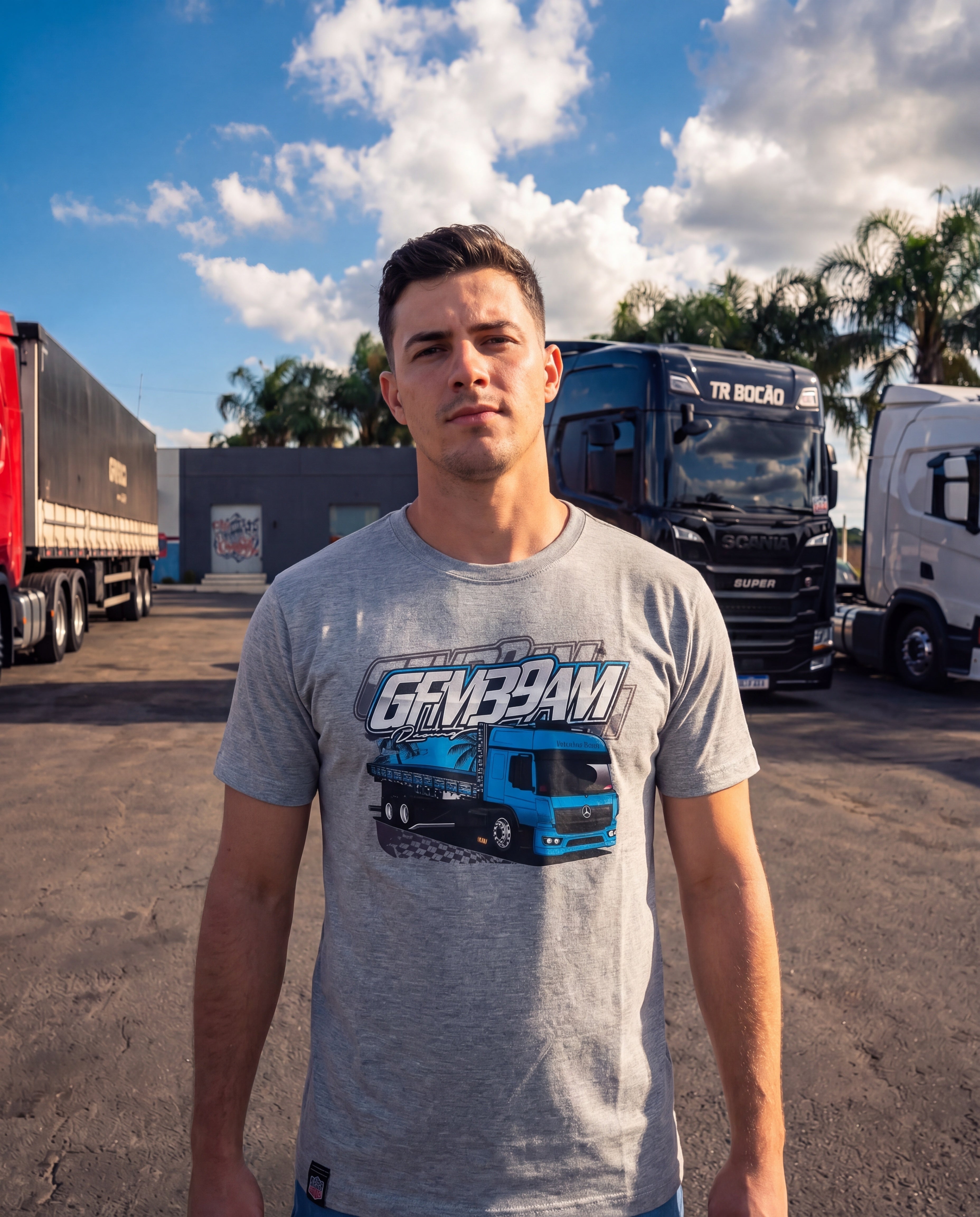 Camiseta GFM39AM Racing Mercedes Atego 3030 (Todas as Cores)