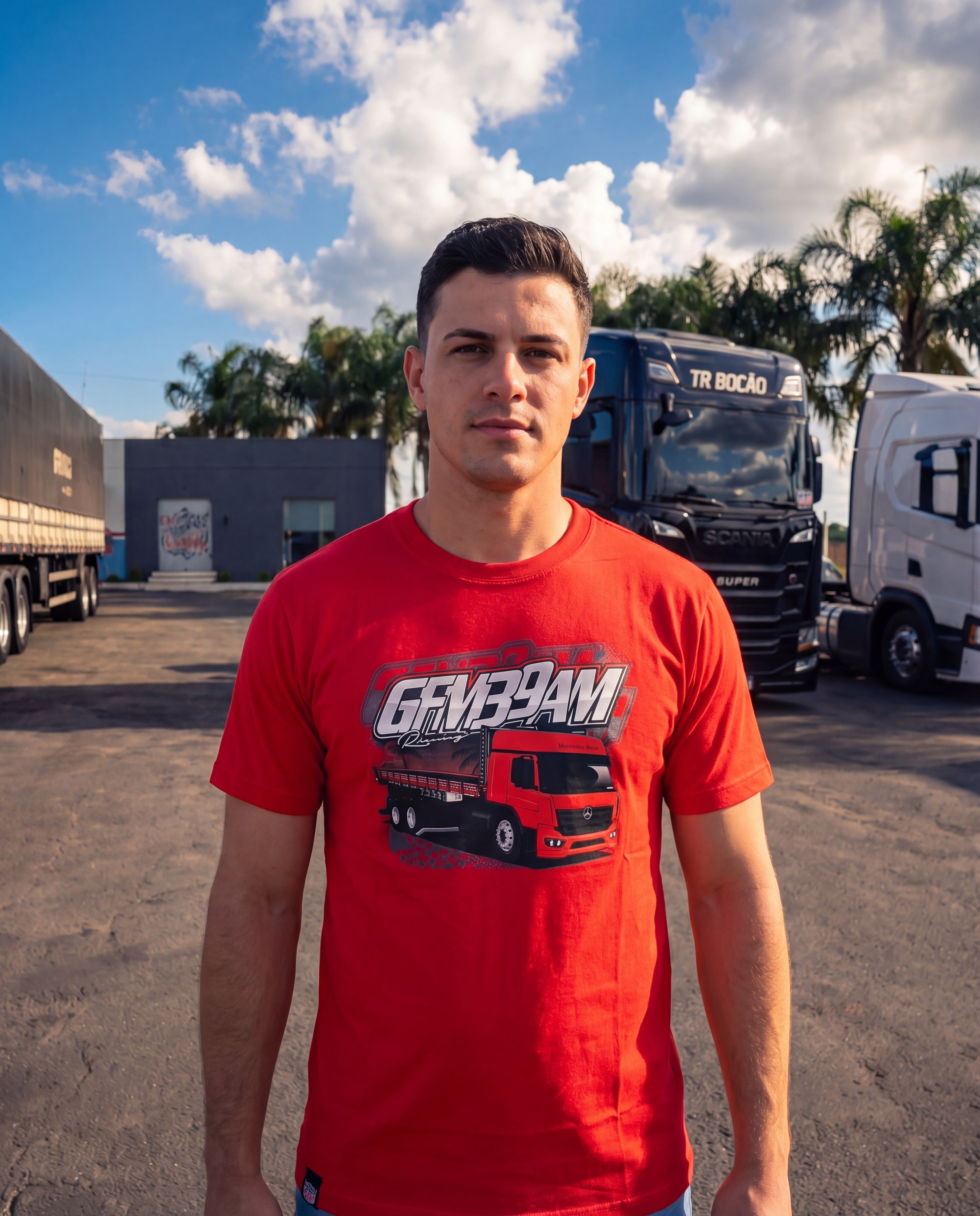 Camiseta GFM39AM Racing Mercedes Atego 3030 (Todas as Cores)
